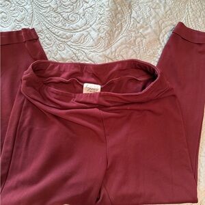 Elegant Maroon Straight Leg Pants